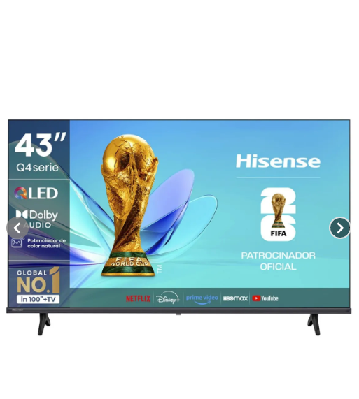 Smart Tv 43" QLED HD 43Q4SV Hisense