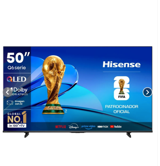 Smart Tv 50" QLED 4K UHD 50Q6QV Hisense