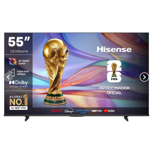 QLED Smart Tv 55" QD68SG 4K UHD Hisense